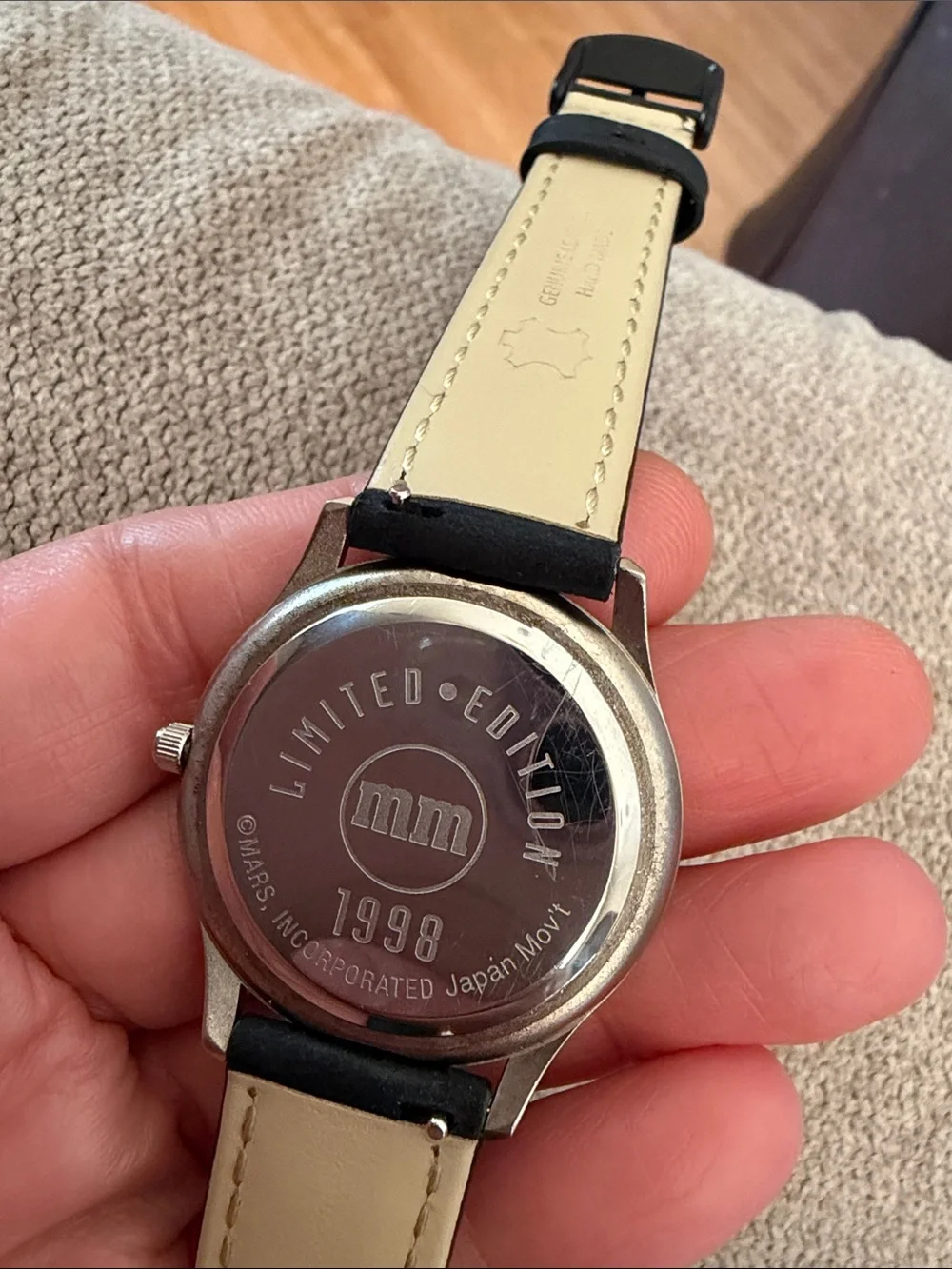 M&M'S limited edition Red Character vintage 1998 Watch with replaced Black Band